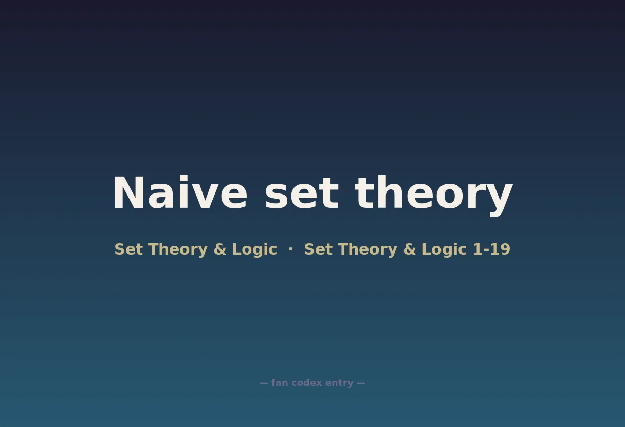 Naive set theory