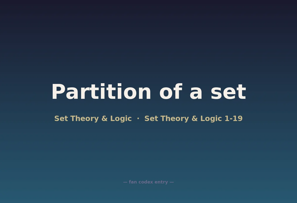 Partition of a set
