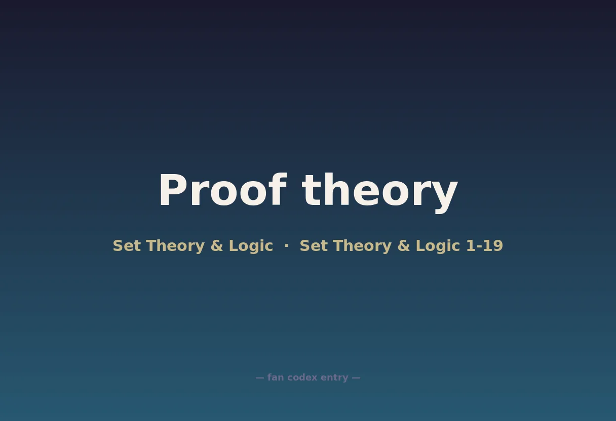 Proof theory